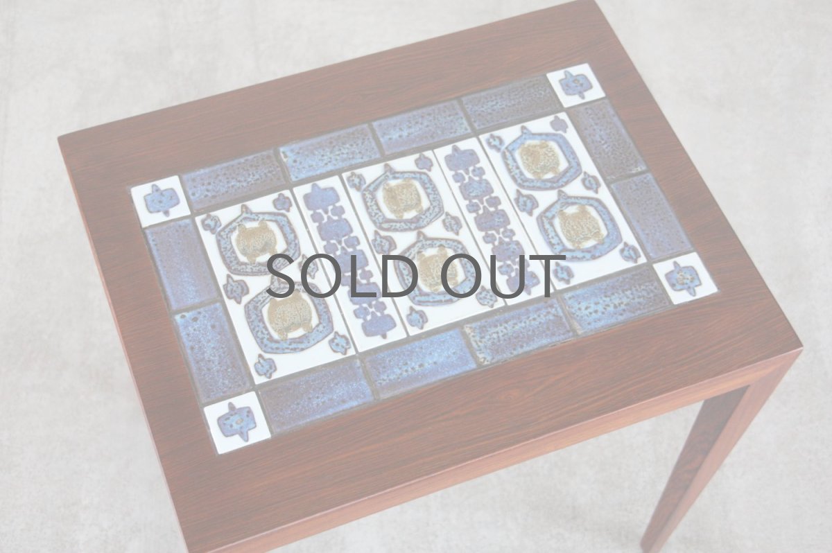 画像6: 北欧家ビンテージ具/デンマーク/ロイヤルコペンハーゲン/ネストテーブル/タイルトップ/ローズウッド (6)