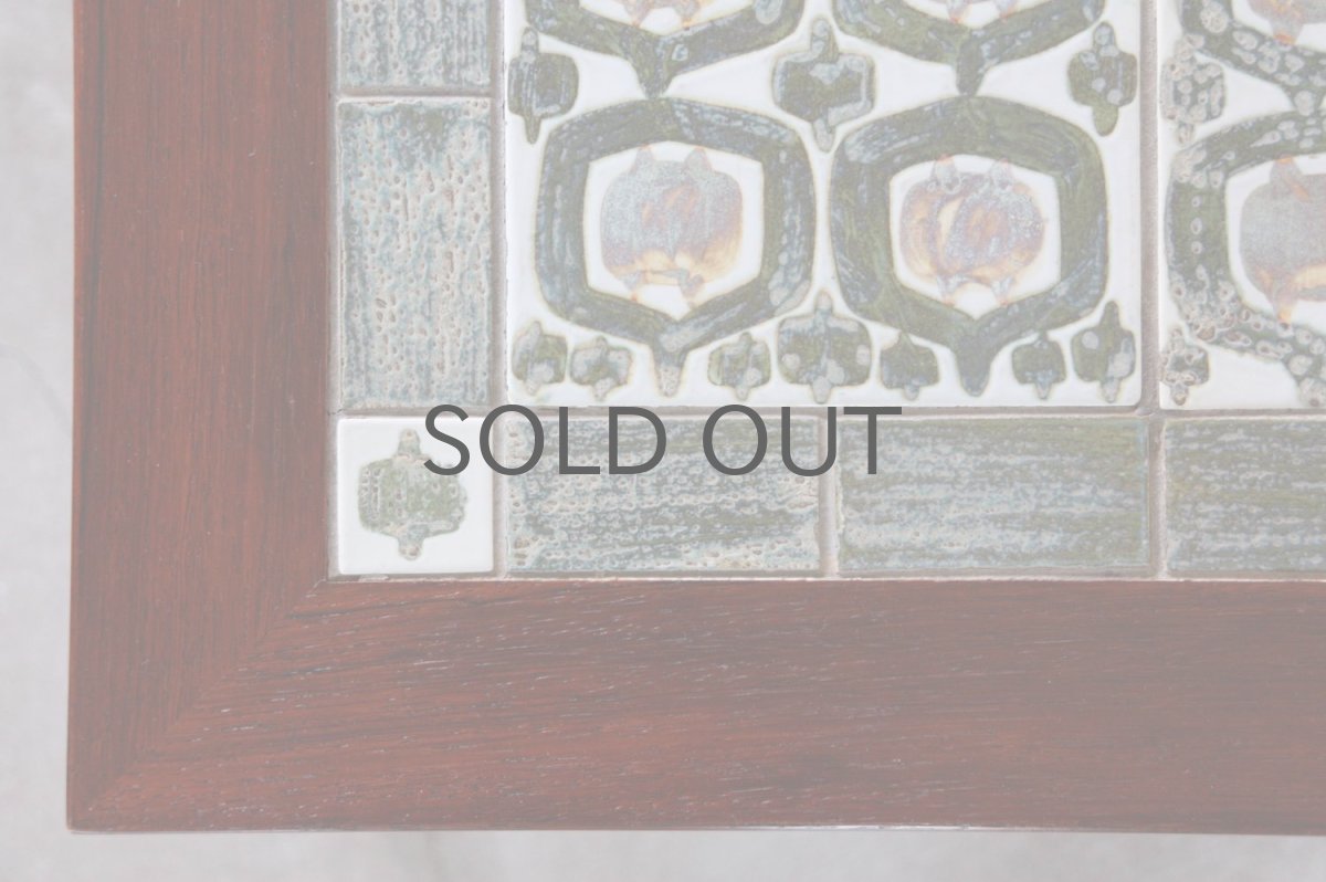 画像4: ビンテージ北欧家具/デンマーク/ロイヤルコペンハーゲン/タイルトップ/サイドテーブル/ローズウッド (4)