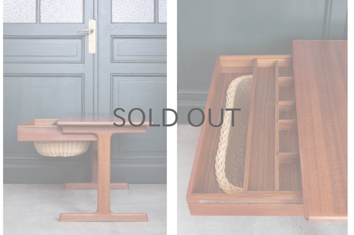 画像7: 北欧ビンテージ家具/Kai Kristiansen/カイクリスチャンセン/Vildbjerg Møbelfabrik社製/ソーイングテーブル (7)