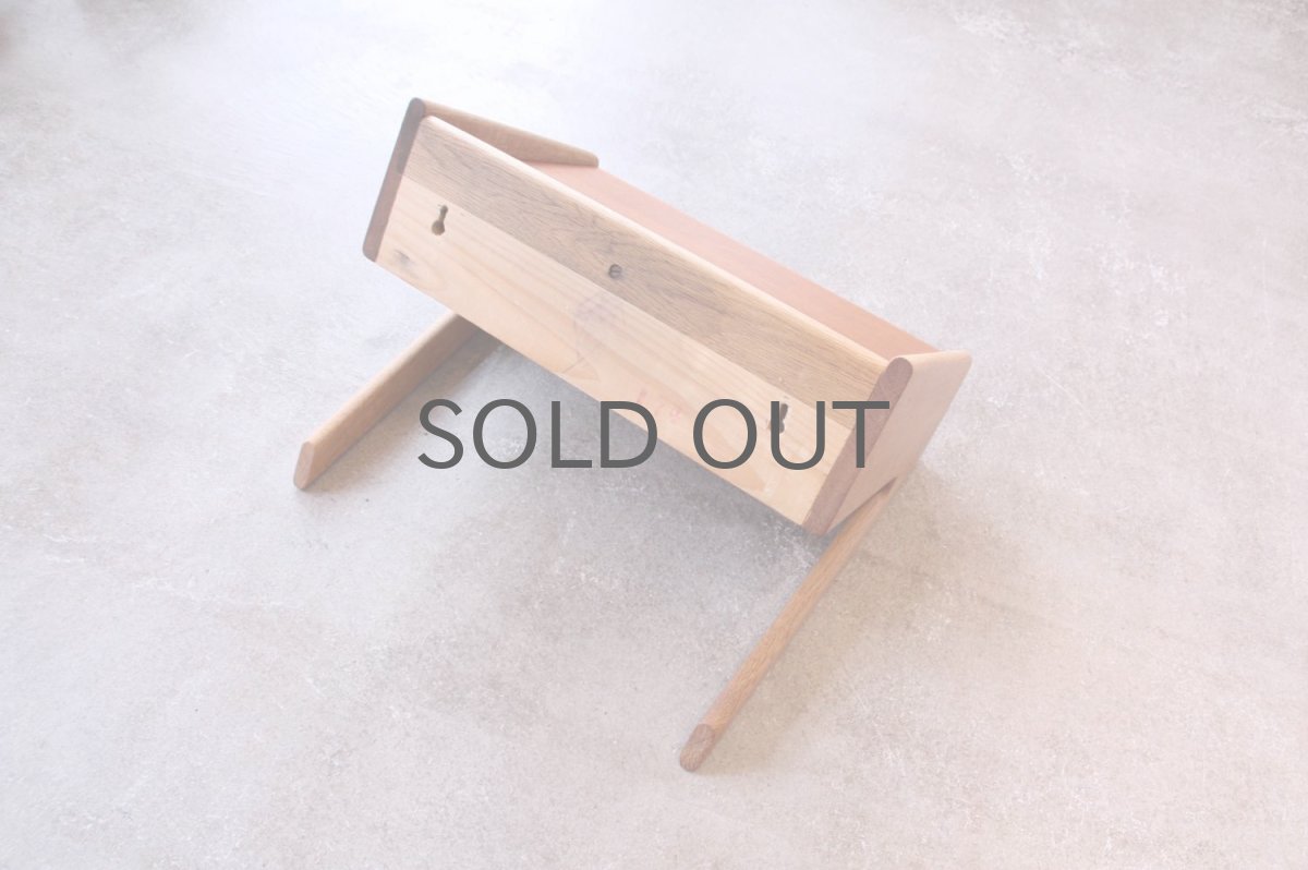 画像7: 北欧ビンテージインテリア雑貨/Orum Mobelfabrik/チーク&オーク/ウォールシェルフ/壁掛け引き出し棚 (7)