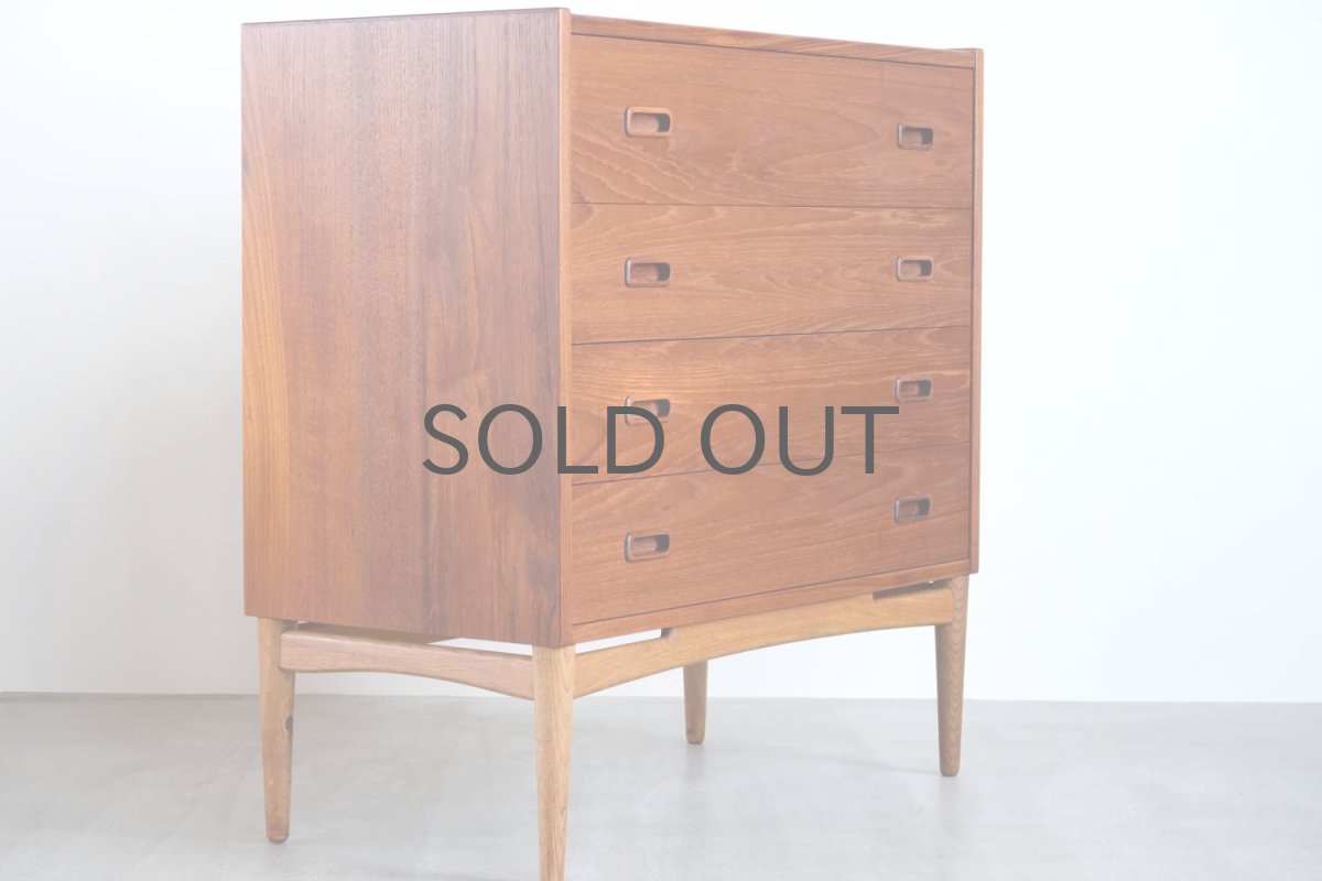 画像11: 北欧ビンテージ家具/デンマーク製/チーク/ドレッサー/3段引き出し/鏡付き (11)