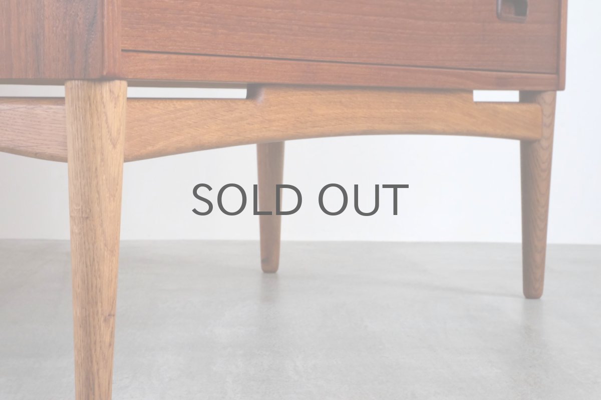 画像12: 北欧ビンテージ家具/デンマーク製/チーク/ドレッサー/3段引き出し/鏡付き (12)