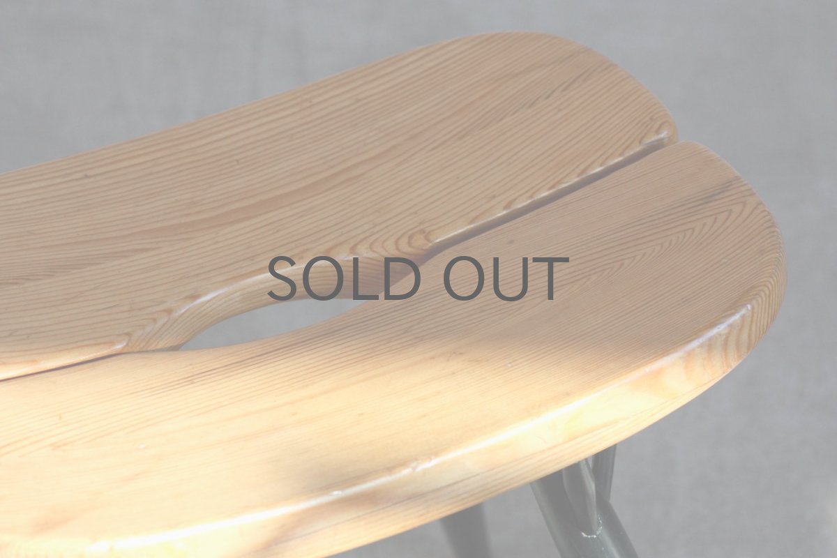 画像3: 北欧ビンテージ家具/フィンランド製/ Ilmari Tapiovaara/イルマリ・タピオヴァーラ/pirkka stool/ピルッカスツール/ハニー&ブラック (3)