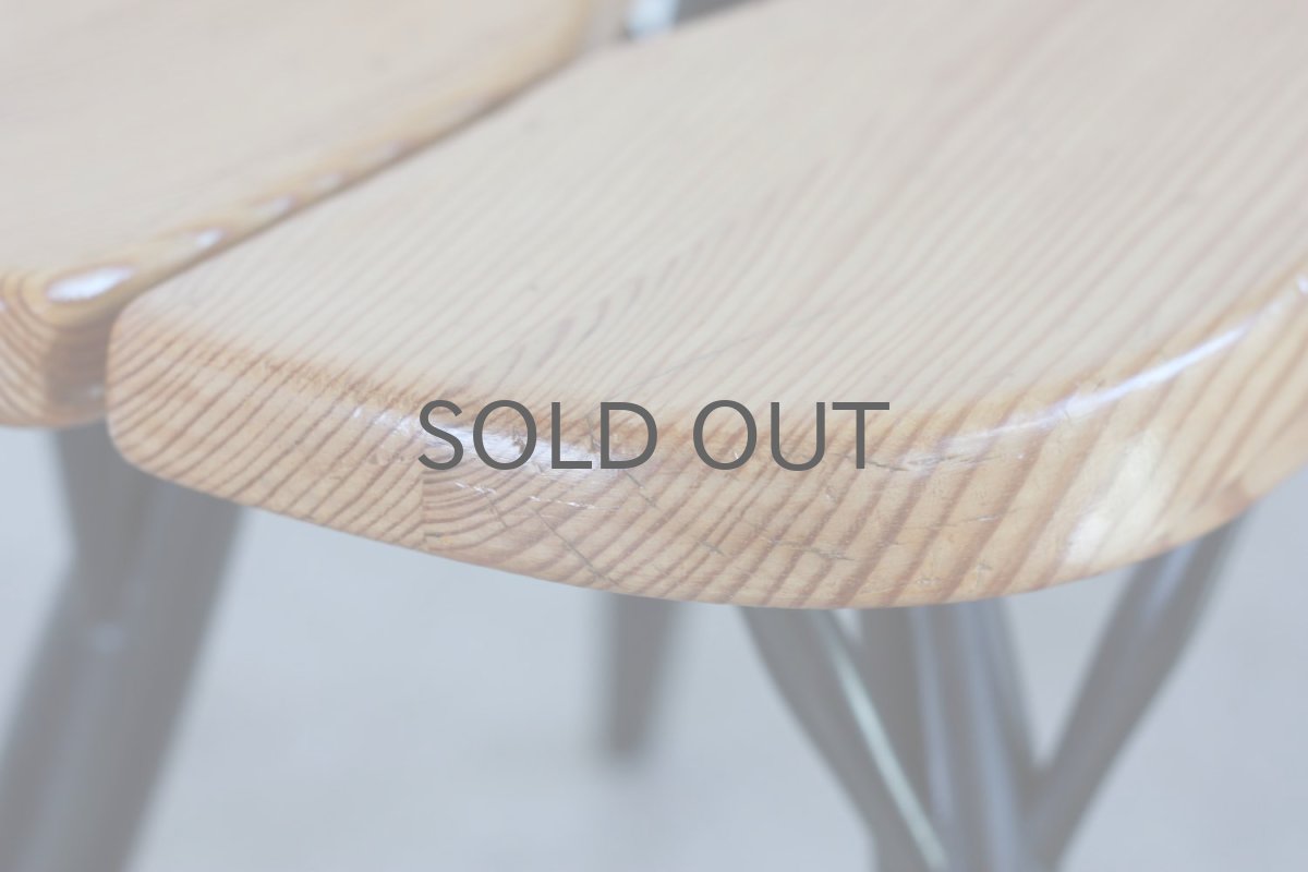 画像4: 北欧ビンテージ家具/フィンランド製/ Ilmari Tapiovaara/イルマリ・タピオヴァーラ/pirkka stool/ピルッカスツール/ハニー&ブラック (4)