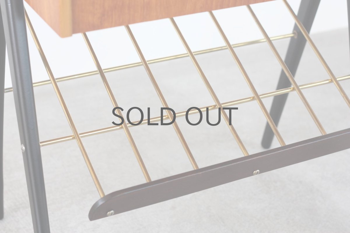 画像5: 北欧ビンテージ家具/スウェーデン/チーク×ビーチ/ベッドサイドテーブル＋マガジンラック (5)