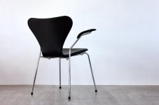 画像5: 北欧ビンテージ家具/Fritz Hansen/フリッツ・ハンセン/セブンチェア/アルネ・ヤコブセン/アーム付き/革張り/ブラック　 (5)