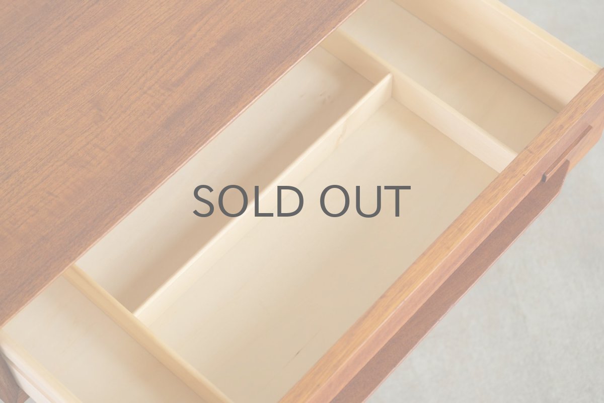 画像6: ビンテージ北欧家具/デンマーク/ソーイングキャビネット/チーク/キャスター付き (6)