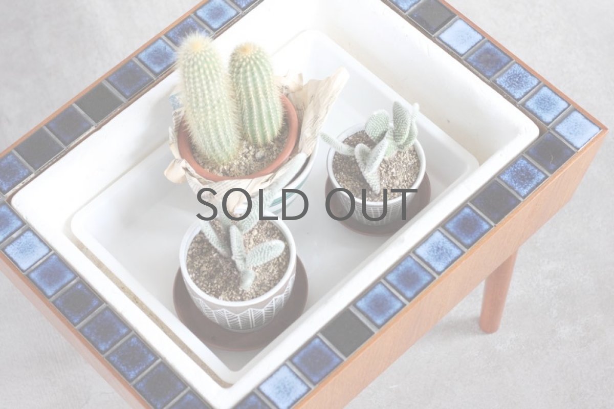 画像4: ビンテージ北欧家具/デンマーク/チーク+タイル/フラワープランター (4)