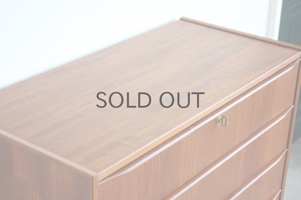 画像4: ビンテージ北欧家具/デンマーク製/チェスト/チーク4段  (4)