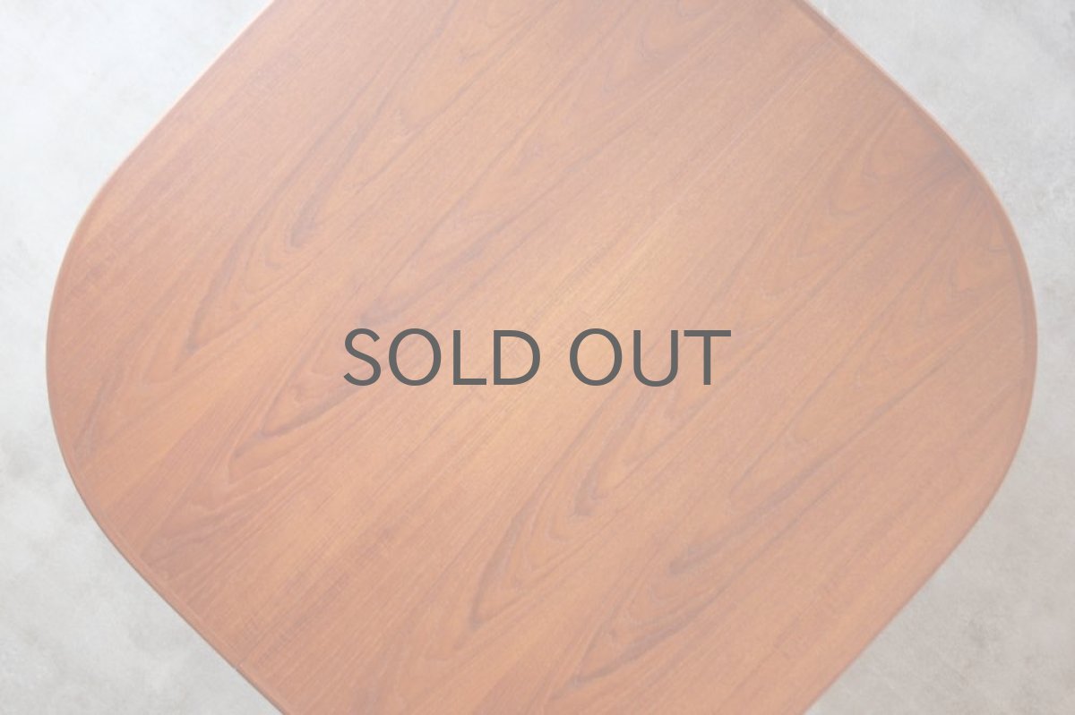 画像3: 北欧ビンテージ家具/デンマーク製/ダイニングテーブル/正方形コーナーアール/セクステンション付き/チーク (3)