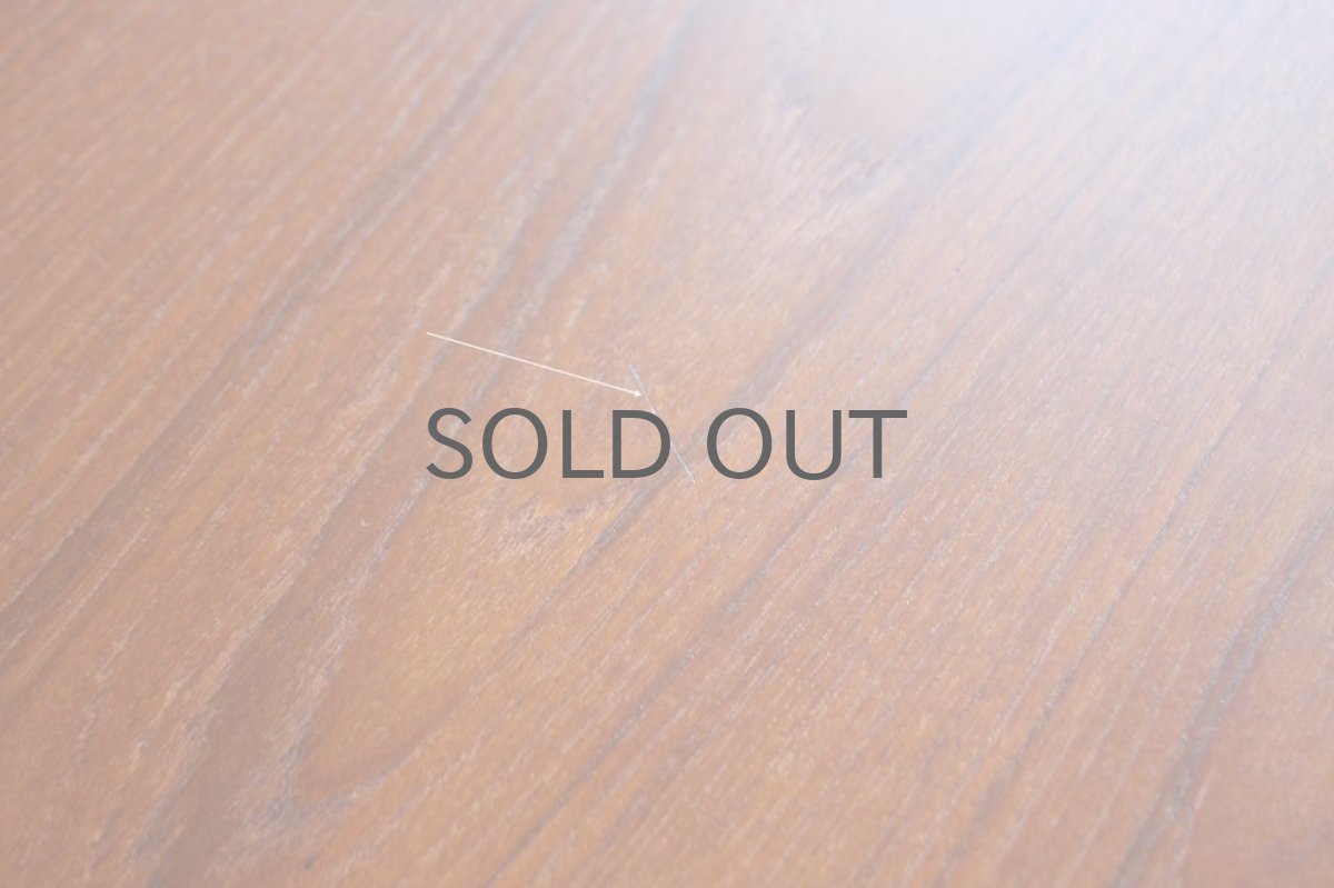 画像9: 北欧ビンテージ家具/デンマーク製/ダイニングテーブル/正方形コーナーアール/セクステンション付き/チーク (9)