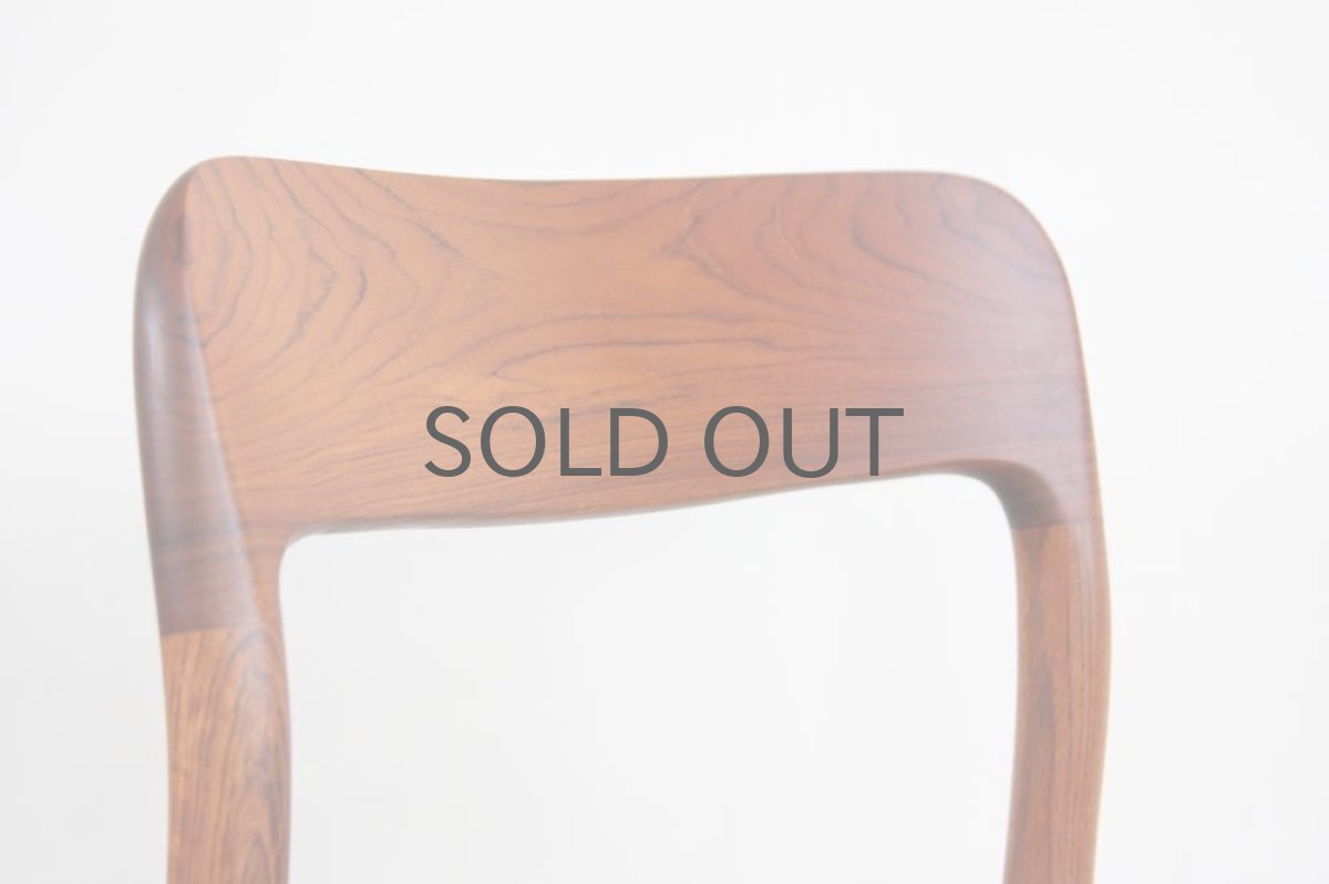 画像9: ビンテージ北欧家具/デンマーク製/J.L.モラー社製/ニルスオットモラー /ダイニングチェア/革張りチーク (9)