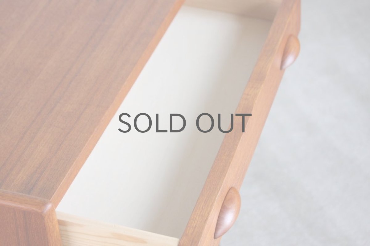 画像7: ビンテージ北欧家具/デンマーク製/チェスト/チーク/2段引き出し+オープン棚 (7)