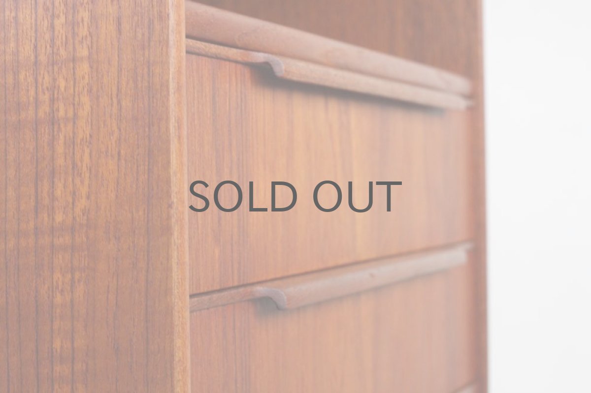 画像5: ビンテージ北欧家具/デンマーク製/チェスト/チーク2段+オープン (5)