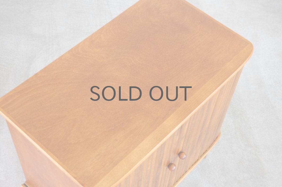 画像4: ビンテージ北欧家具/デンマーク製/ジャバラ扉/キャビネット (4)