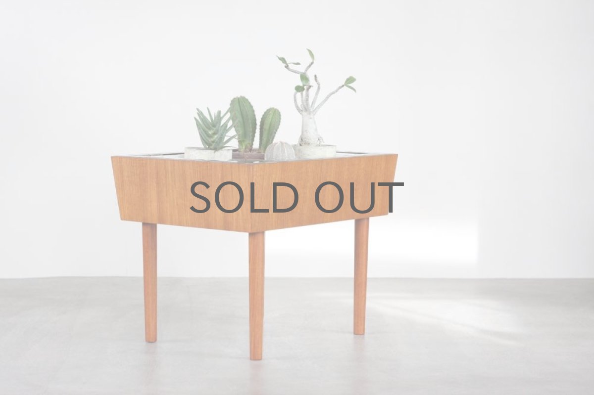 画像2: ビンテージ北欧家具/デンマーク/チーク+タイル/フラワープランター (2)