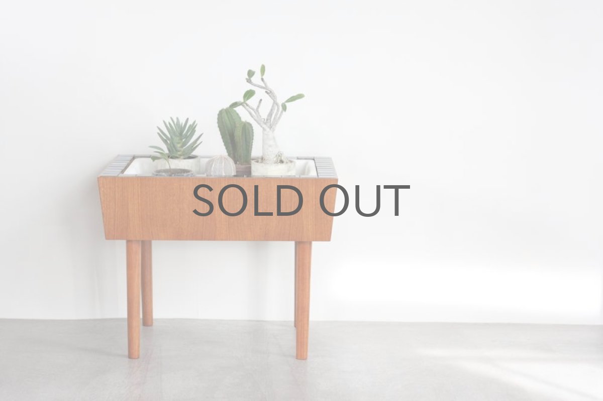 画像3: ビンテージ北欧家具/デンマーク/チーク+タイル/フラワープランター (3)