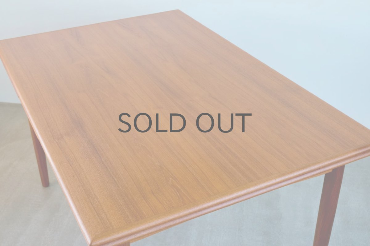 画像5: 北欧ビンテージ家具/デンマーク製 /ダイニングテーブル/チーク/W130m (5)