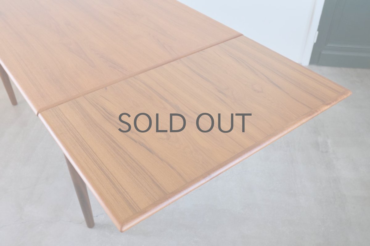 画像7: 北欧ビンテージ家具/デンマーク製 /ダイニングテーブル/チーク/W130m (7)