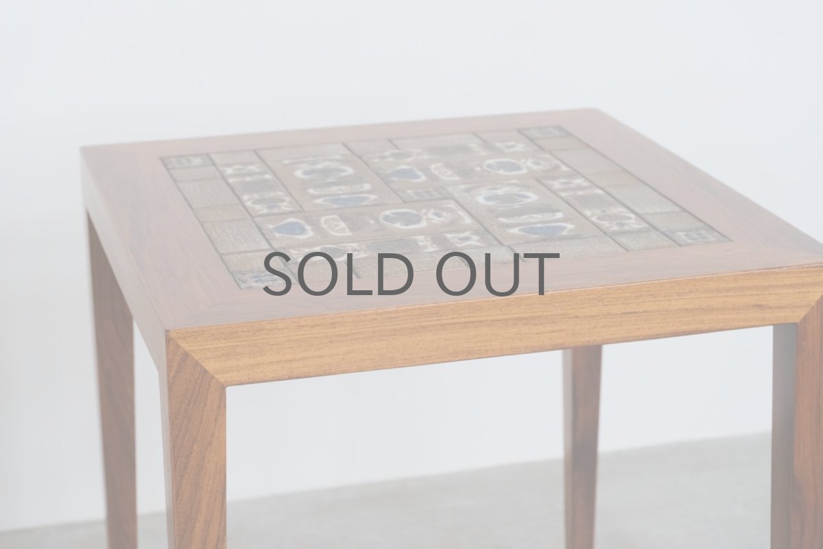 画像5: ビンテージ北欧家具/デンマーク/ロイヤルコペンハーゲン/タイルトップ/サイドテーブル/ローズウッド (5)