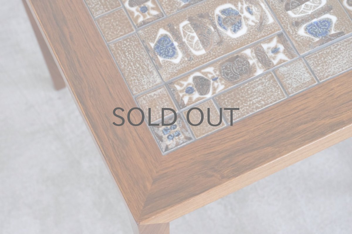 画像4: ビンテージ北欧家具/デンマーク/ロイヤルコペンハーゲン/タイルトップ/サイドテーブル/ローズウッド (4)