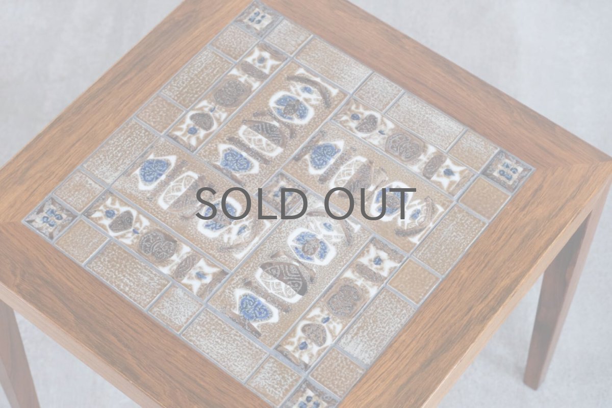 画像3: ビンテージ北欧家具/デンマーク/ロイヤルコペンハーゲン/タイルトップ/サイドテーブル/ローズウッド (3)