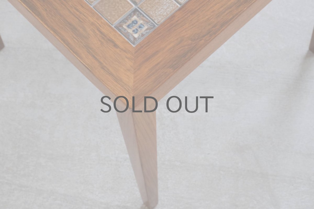 画像7: ビンテージ北欧家具/デンマーク/ロイヤルコペンハーゲン/タイルトップ/サイドテーブル/ローズウッド (7)