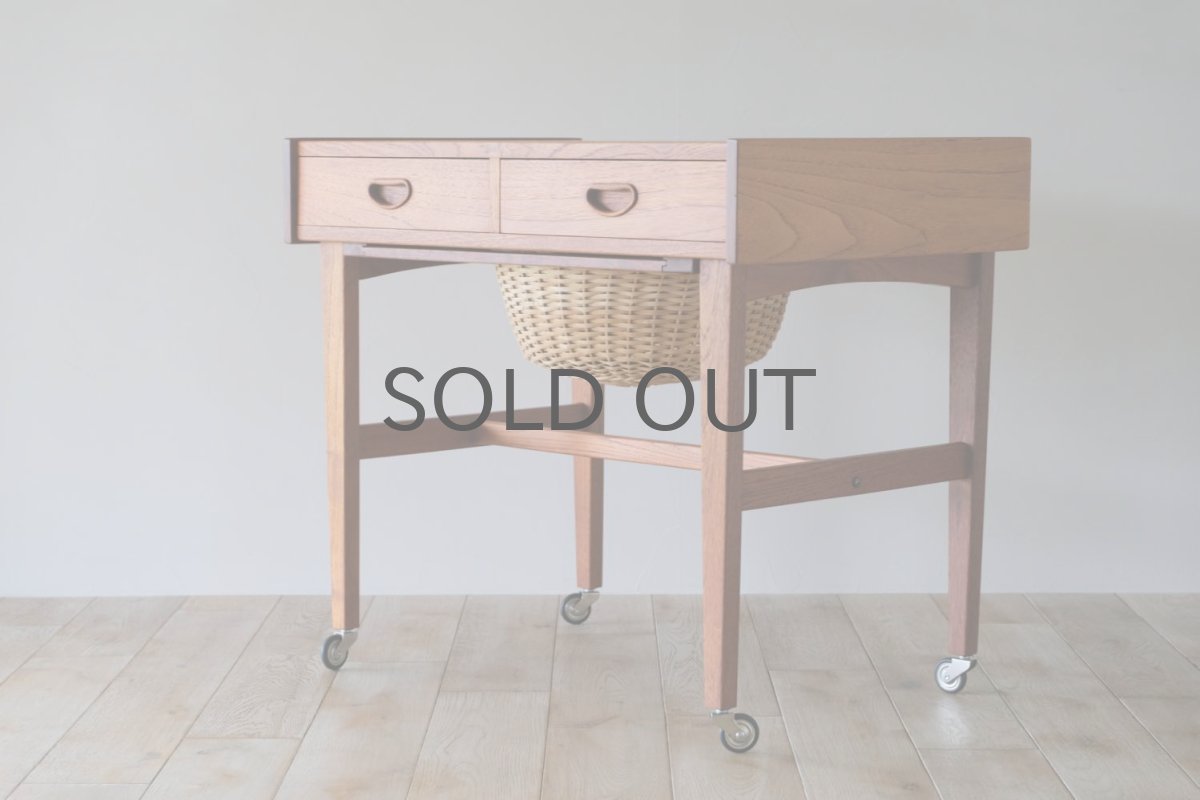 画像3: 北欧ビンテージ家具/デンマーク/ソーイングキャビネット/ソーイングテーブル/チーク/キャスター付き (3)