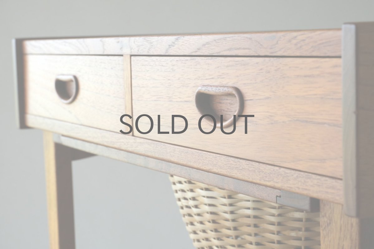 画像9: 北欧ビンテージ家具/デンマーク/ソーイングキャビネット/ソーイングテーブル/チーク/キャスター付き (9)