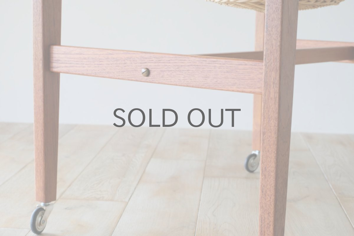 画像13: 北欧ビンテージ家具/デンマーク/ソーイングキャビネット/ソーイングテーブル/チーク/キャスター付き (13)