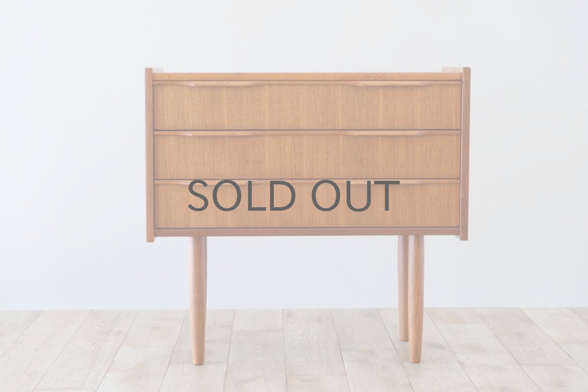 画像2: 北欧ビンテージ家具/デンマーク製/チェスト/チーク/3段  (2)