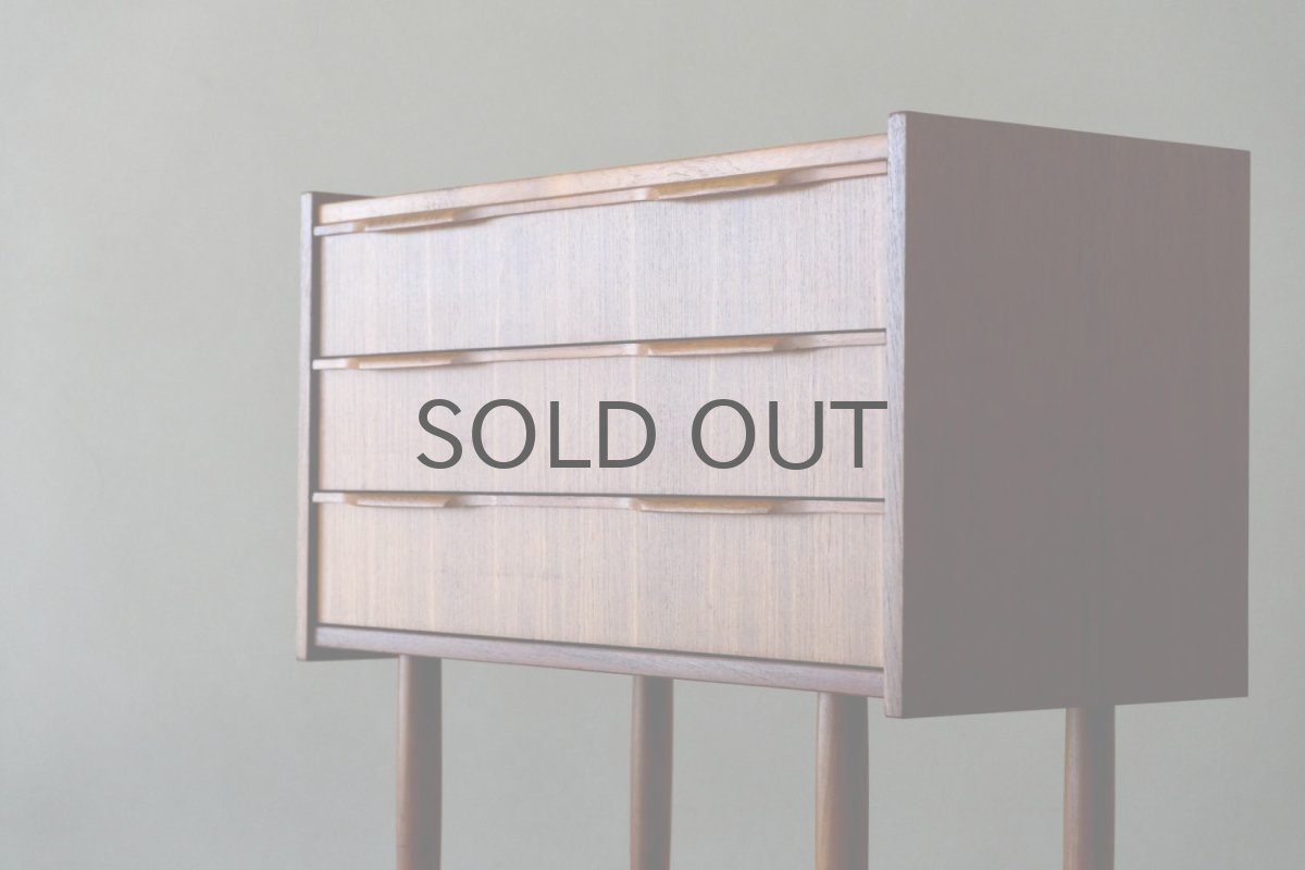 画像4: 北欧ビンテージ家具/デンマーク製/チェスト/チーク/3段  (4)