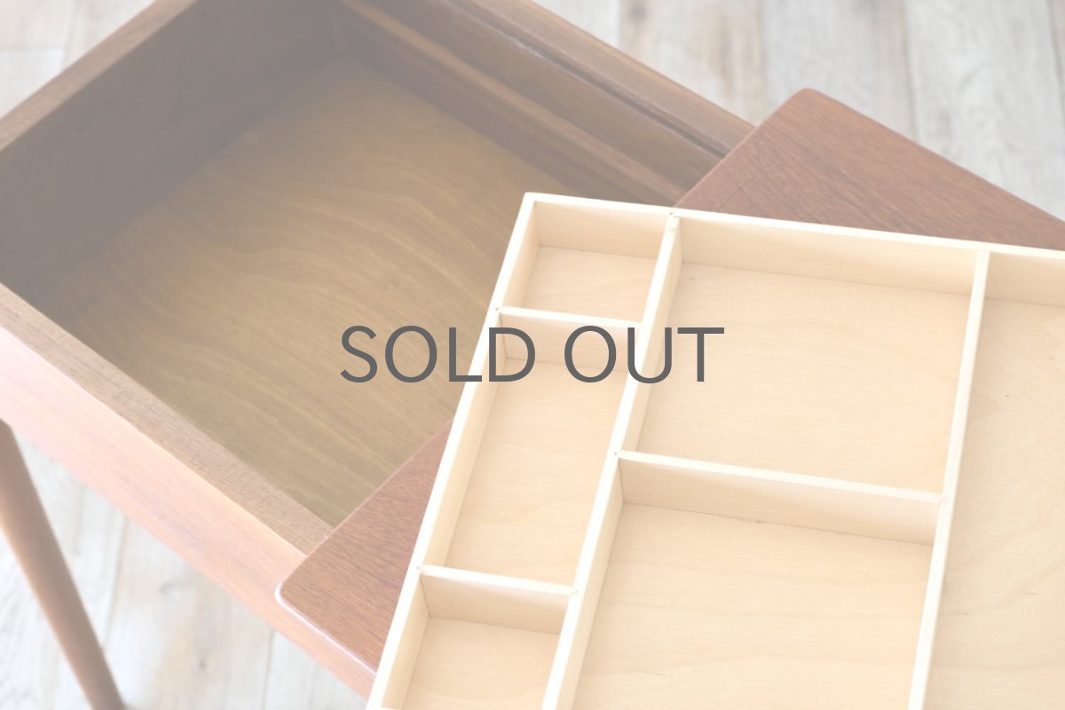 画像12: ビンテージ北欧家具/デンマーク/ソーイングキャビネット/ソーイングテーブル/チーク (12)