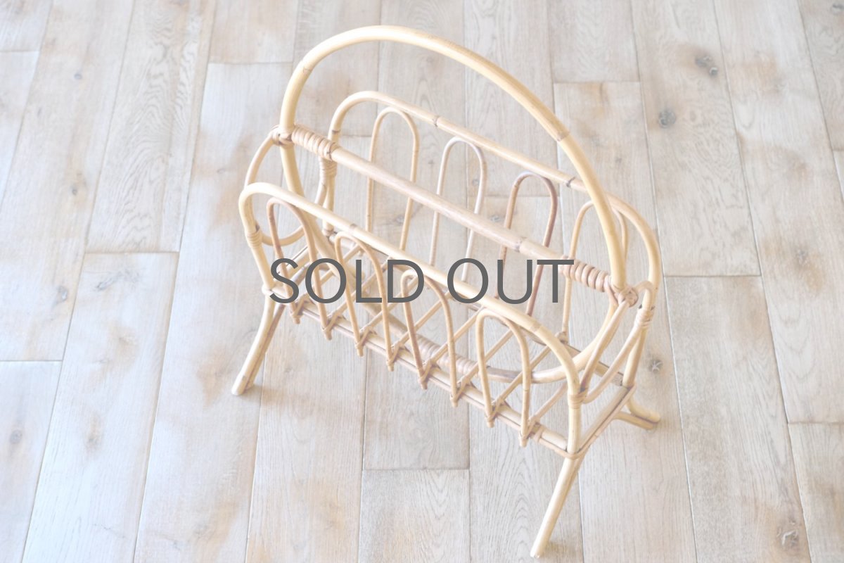 画像5: 北欧ビンテージ家具/スウェーデン買付/マガジンラック/ラタン/籐製 (5)