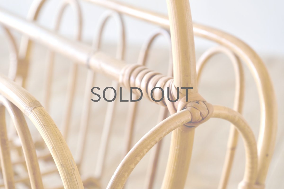 画像4: 北欧ビンテージ家具/スウェーデン買付/マガジンラック/ラタン/籐製 (4)