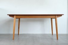 画像3: 北欧ビンテージ家具/デンマーク製 /Slagelse Møbelfabrik/ダイニングテーブル/チーク✕オーク/W160cm (3)