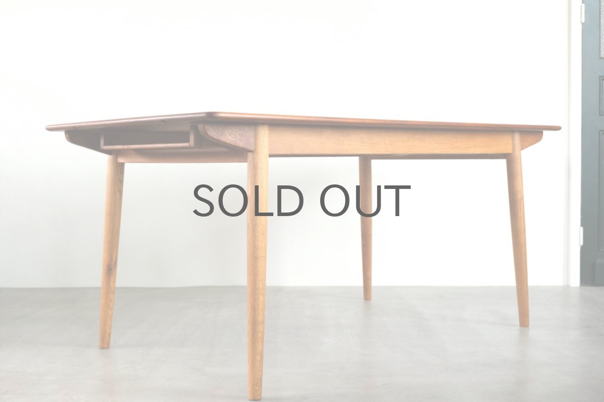 画像1: 北欧ビンテージ家具/デンマーク製 /Slagelse Møbelfabrik/ダイニングテーブル/チーク✕オーク/W160cm (1)
