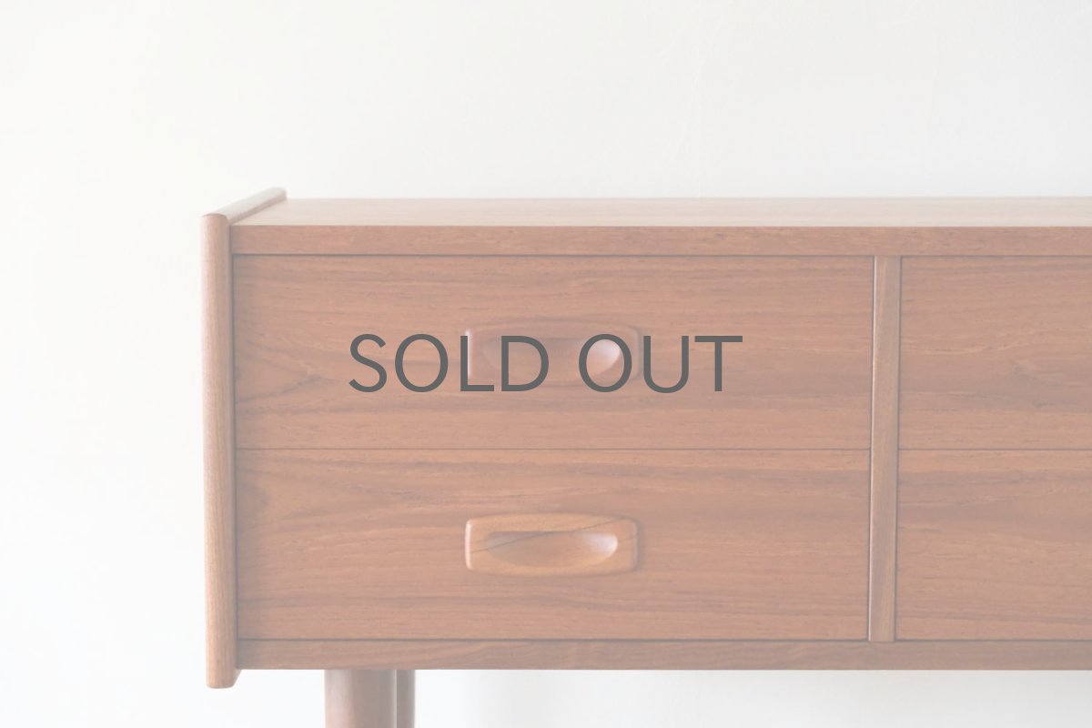 画像4: 北欧ビンテージ家具/デンマーク製/チェスト/チーク/2段/引き出し4個 (4)