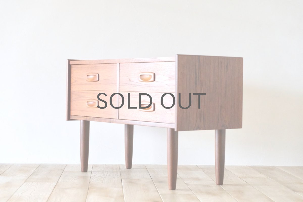 画像5: 北欧ビンテージ家具/デンマーク製/チェスト/チーク/2段/引き出し4個 (5)