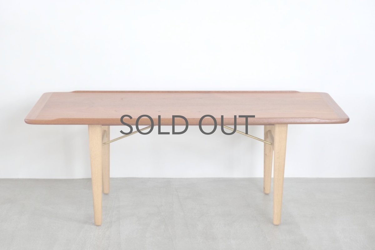 画像3: 北欧ビンテージ家具/デンマーク製/コーヒーテーブル/チーク＆オーク/真鍮 (3)