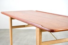 画像4: 北欧ビンテージ家具/デンマーク製/コーヒーテーブル/チーク＆オーク/真鍮 (4)