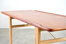 画像4: 北欧ビンテージ家具/デンマーク製/コーヒーテーブル/チーク＆オーク/真鍮 (4)