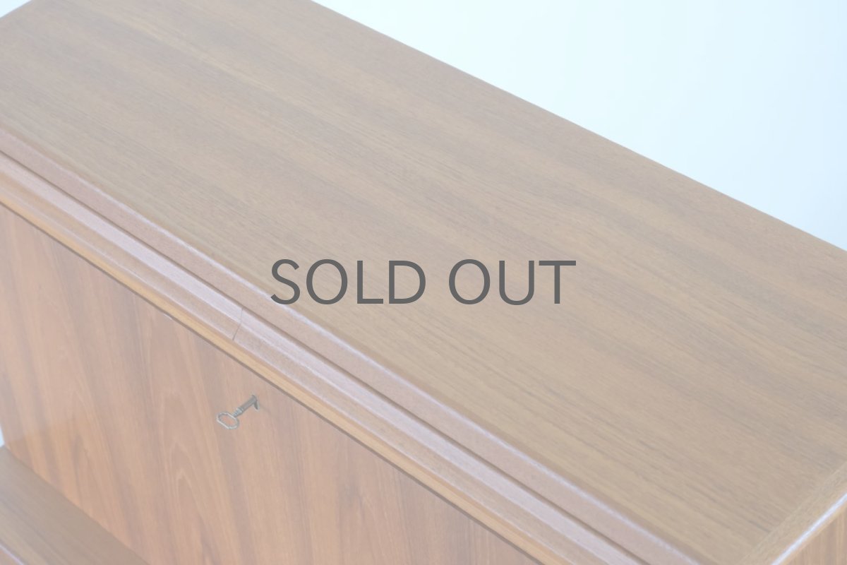 画像6: 北欧ビンテージ家具/デンマーク製/Erling Torvits/チークライティングビューロー/3段引き出し (6)