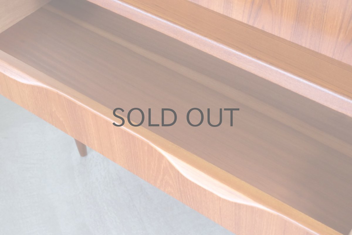 画像16: 北欧ビンテージ家具/デンマーク製/Erling Torvits/チークライティングビューロー/3段引き出し (16)