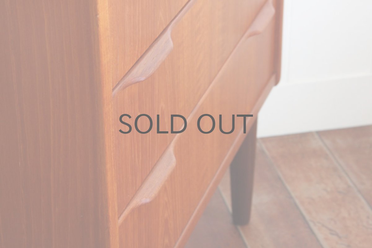 画像2: 北欧ビンテージ家具/デンマーク チェスト 6段 チーク (2)