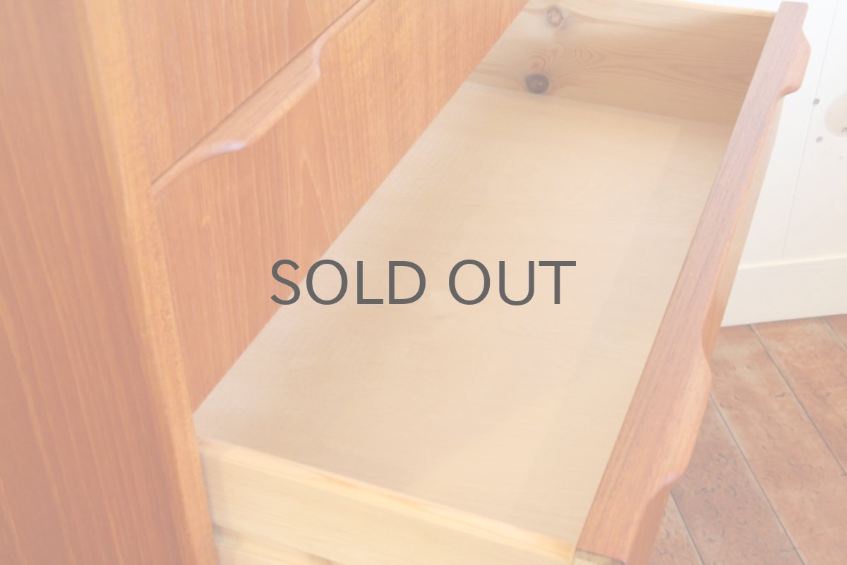 画像5: 北欧ビンテージ家具/デンマーク チェスト 6段 チーク (5)