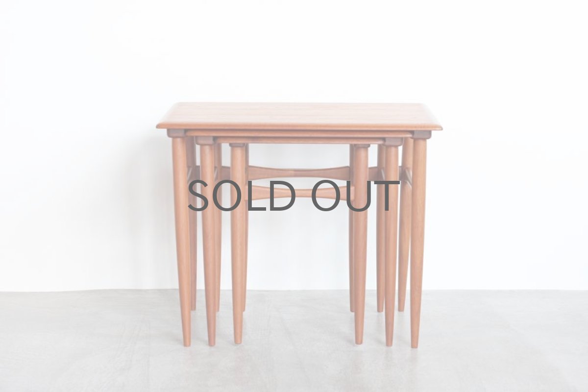 画像2: ビンテージ北欧家具/デンマーク製/ ネストテーブル /チーク (2)