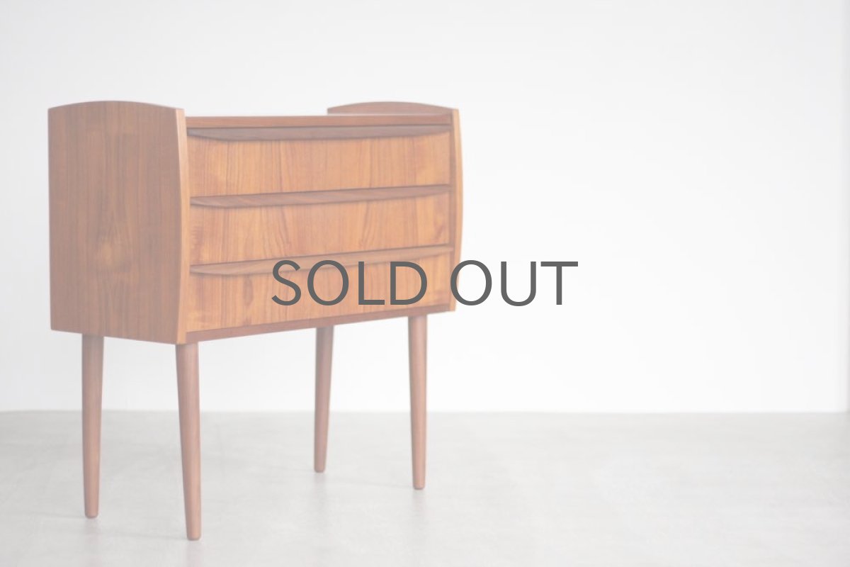 画像2: 北欧ビンテージ家具/デンマーク製/チェスト/チーク３段  (2)