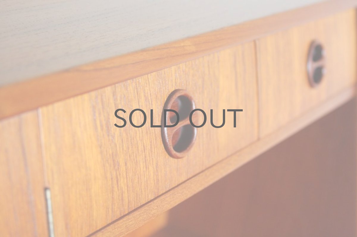 画像5: 北欧ヴィンテージ家具/デンマーク製 チークライティングビューロー 3段引き出し (5)