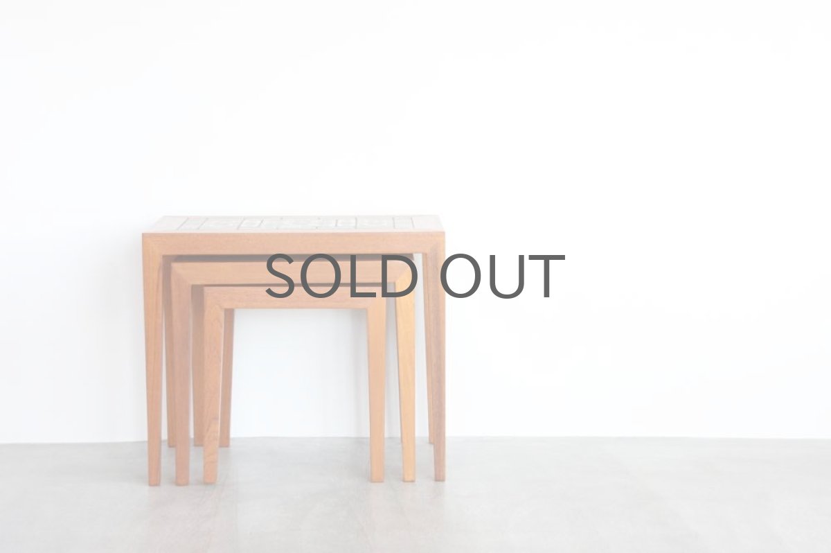 画像4: 北欧ビンテージ家具/デンマーク/ロイヤルコペンハーゲン/ネストテーブル/タイルトップ (4)